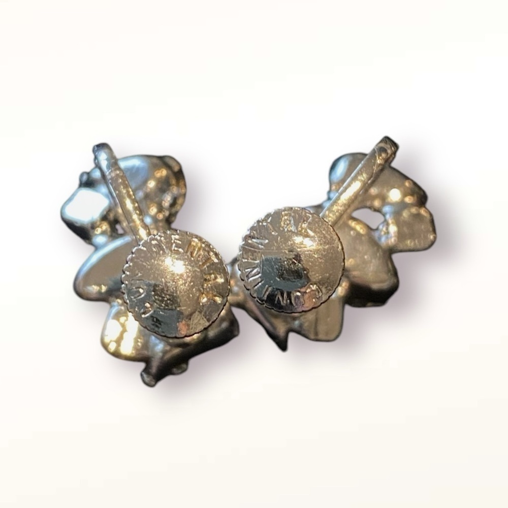 Vintage Continental Crystal Rhinestone Screw Back Earrings - Picture 5 of 5